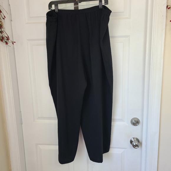 Southern Lady Woman's Elastic Waist Pull Up Pants, Size: 20W Color: Black - Picture 9 of 11